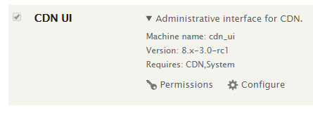 Administrative interface for CDN Configure